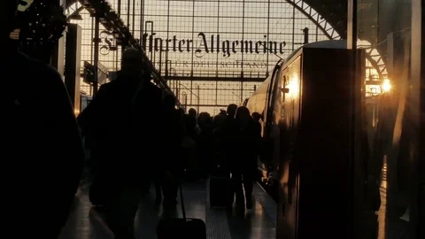 Frankfurt Central Station Stock Footage 70790132