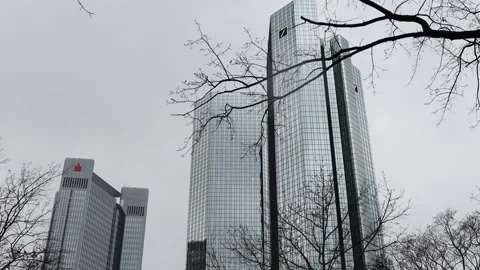 Frankfurt, hesse, germany - 19 01 2022: the deutsche bank and sparkassen towe Stock-Footage 169697053