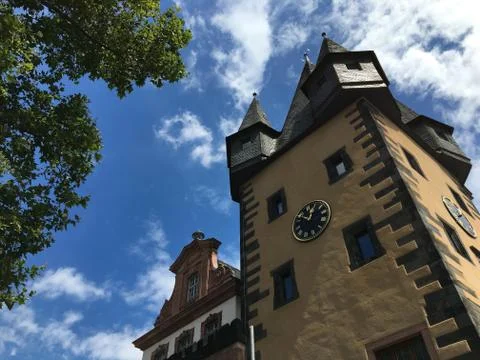 Frankfurt high angle Stock Photos