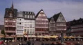 Frankfurt Old City People Tourists Walking Visiting Roemerberg Square Romerplatz HD Footage
