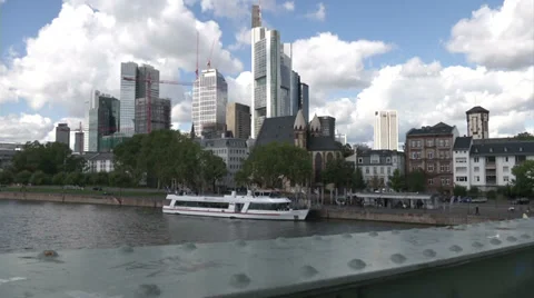 Frankfurt skyline Stock Footage 34301416