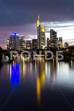 Frankfurt skyline Stock Photos