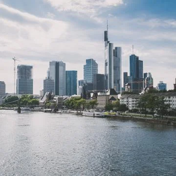 Frankfurt skyline Stock Photos