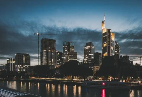Frankfurt skyline Stock Photos