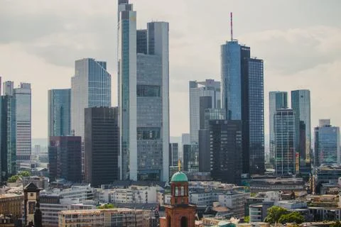 Frankfurt skyline Stock Photos