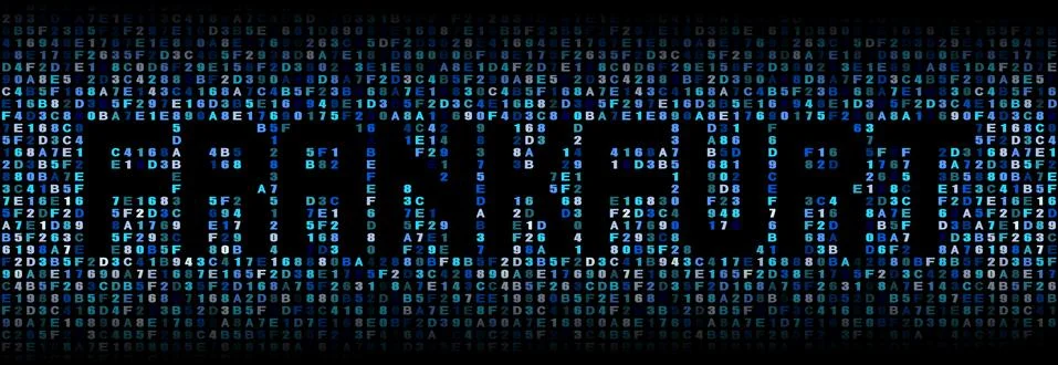 Frankfurt text on hex code illustration Stock-Illustration