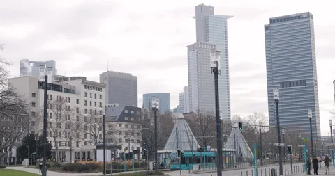 Frankfurt - View from the Messe area Stock Footage 106570518
