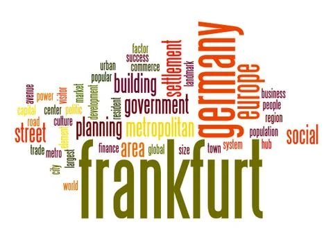 Frankfurt word cloud Stock-Illustration