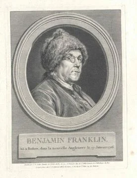 Franklin, Benjamin Draftsman: Cochin, Charles-Nicolas (1715) Eraser: Saint... Stock Photos