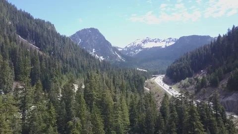 Franklin Falls Washington Aerial Dramatic Descend Close Video stock 77485212