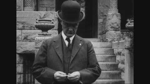Franklin Knight Lane standing outside his office Stock Footage