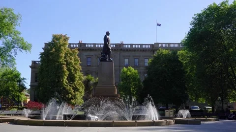 Franklin Square, Hobart Stock Footage 201708612