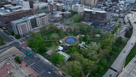 Franklin Square is one of the five origi... Stock Video Pond5