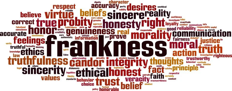 Frankness word cloud Stock Illustration