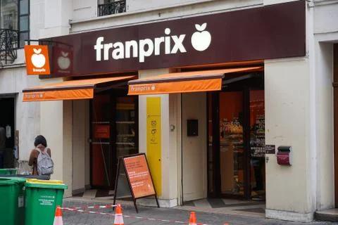 Franprix grocery store Stock Photos
