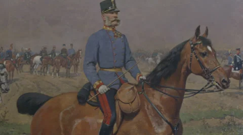 Franz Josef on a horse 스톡 동영상 25308804
