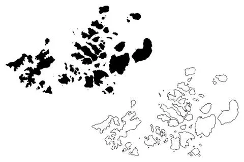 Franz Josef Land map vector.... Stock Illustration
