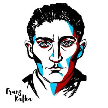 Franz Kafka Stock Illustration