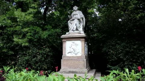 FRANZ SHUBERT MONUMENT Stock Footage 44824986