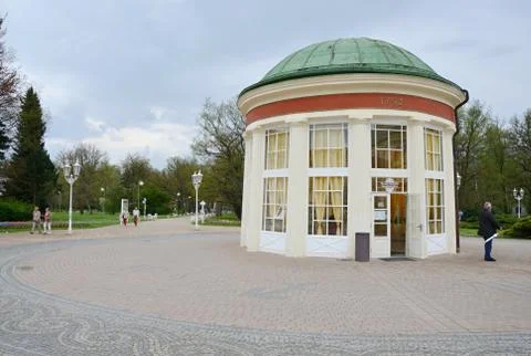 Franzensbad spa  and Francis spring in the Czech republic Stock Photos