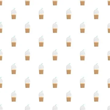 Frappe chocolate pattern seamless Illustrazione stock