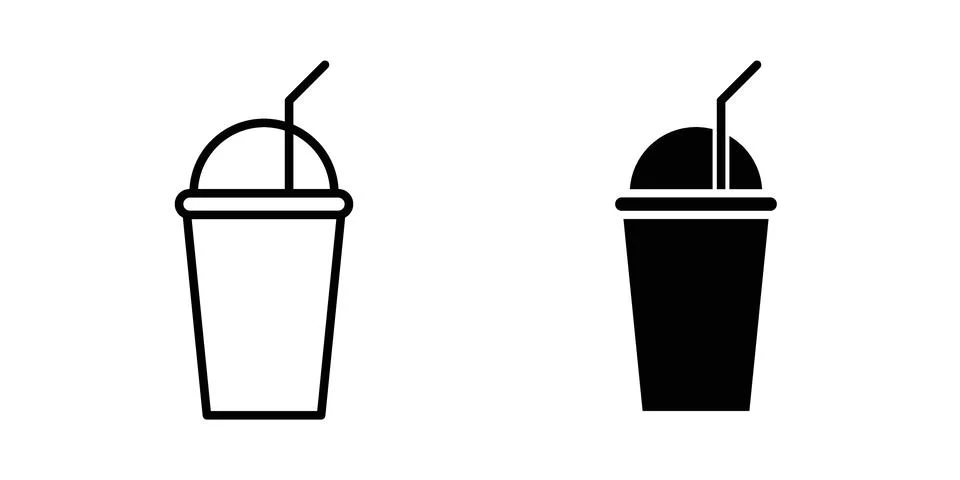 Frappe icon black vector isolated on white Stock Illustration