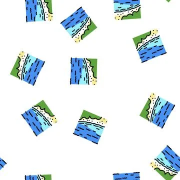 Fraser island vector seamless pattern Stock Illustration
