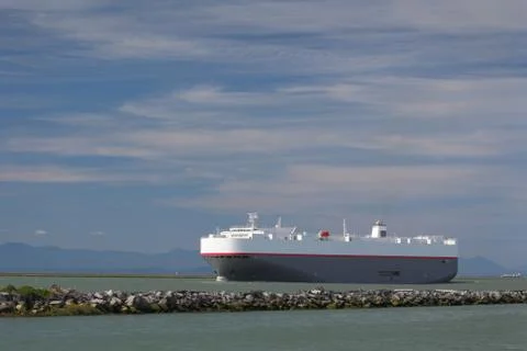 Fraser River Freighter Fotos de archivo