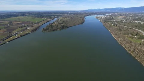 Fraser River Langley BC Stock Footage 128781747