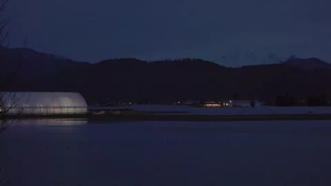 Fraser Valley farmers fields flooded from torrential rains, climate change Vídeos de archivo 165518765