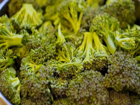 Frash broccoli vegetable closeup Stock Footage 81965928