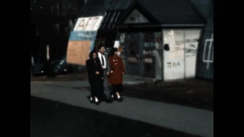 Fraternities on Campus 1949 Stock Footage 142599079