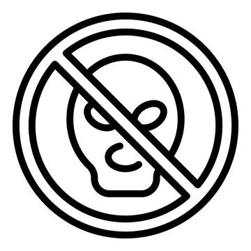 Fraud alarm icon outline vector. Stop secure Stock Illustration