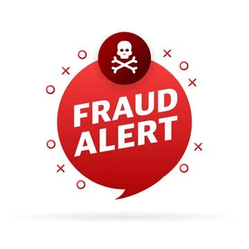 Fraud alert. Alert message. Smartphone icon. Banner vector. Cyber crime, hacker Stock Illustration