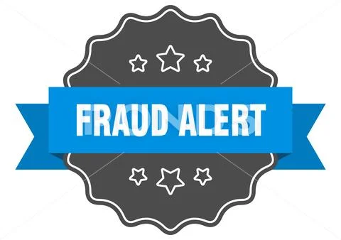 Fraud alert blue label. fraud alert isolated seal. fraud alert Stock Illustration