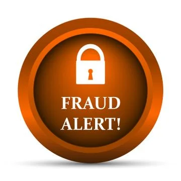 Fraud alert icon. Internet button on white background.. Stock Illustration