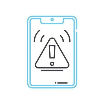 Fraud alert line icon, outline symbol, vector illustration, concept sign Stock Illustration