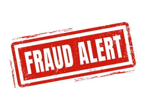 Fraud alert red stamp style 스톡 일러스트