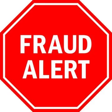 Fraud alert sign. Stock Illustration