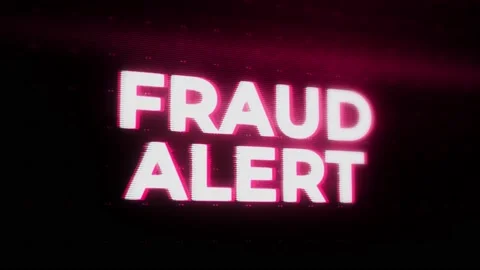FRAUD ALERT Warning Alert Error Message flashing on Screen, Computer system Stock Footage 219094924