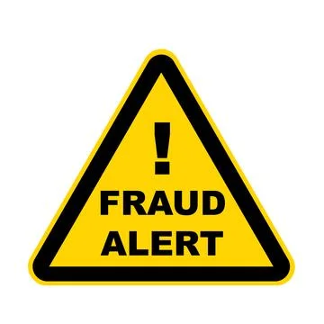 Fraud alert warning danger sign Stock Illustration
