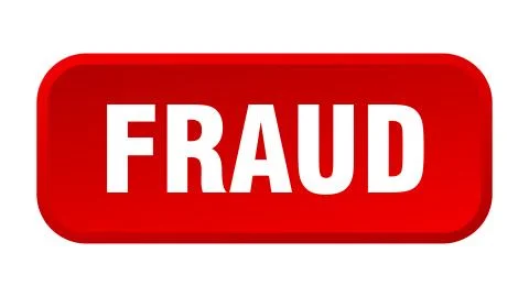 Fraud button. fraud square 3d push button Stock Illustration
