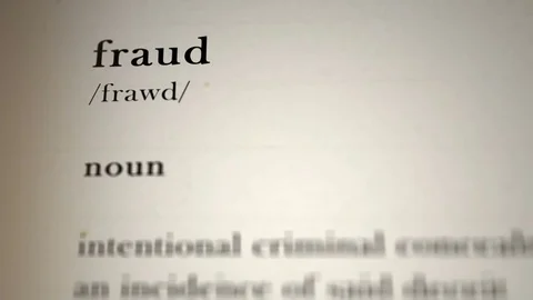 Fraud Definition Stock Footage 70210057
