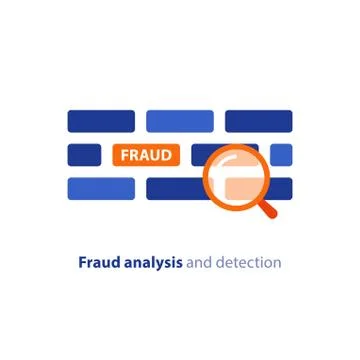 Fraud detection concept, analysis services, vector illustration イラスト素材