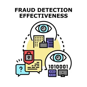 Fraud detection effectiveness analyzing data security business 库存插图