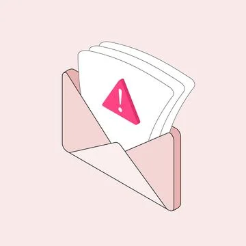 Fraud Email concept. Phishing scam fraudulent and spoofing e-mail text messages Stock Illustration