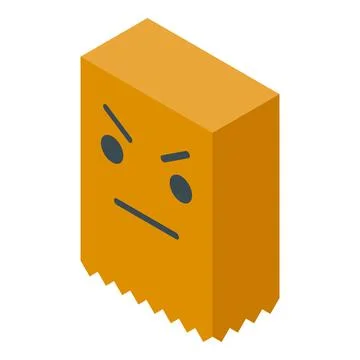Fraud face pack icon isometric vector. Hacker mask Stock Illustration
