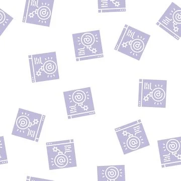 Fraud internet problem glyph seamless pattern 스톡 일러스트