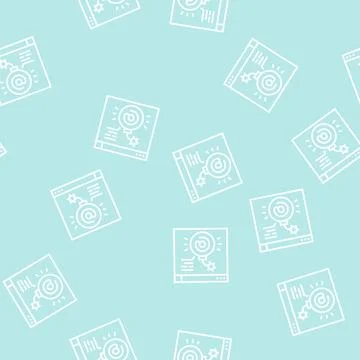 Fraud internet problem line seamless pattern Stockillustratie