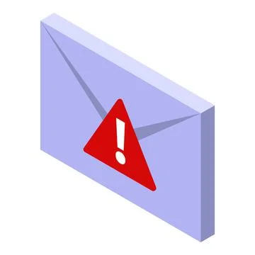Fraud mail virus icon, isometric style Illustrazione stock